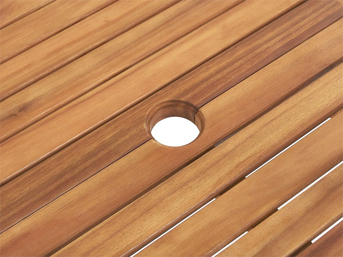 Conjunto De Jardín De Madera De Acacia Con 6 Sillas Y Cojines Terracota JAVA - Imagen 8