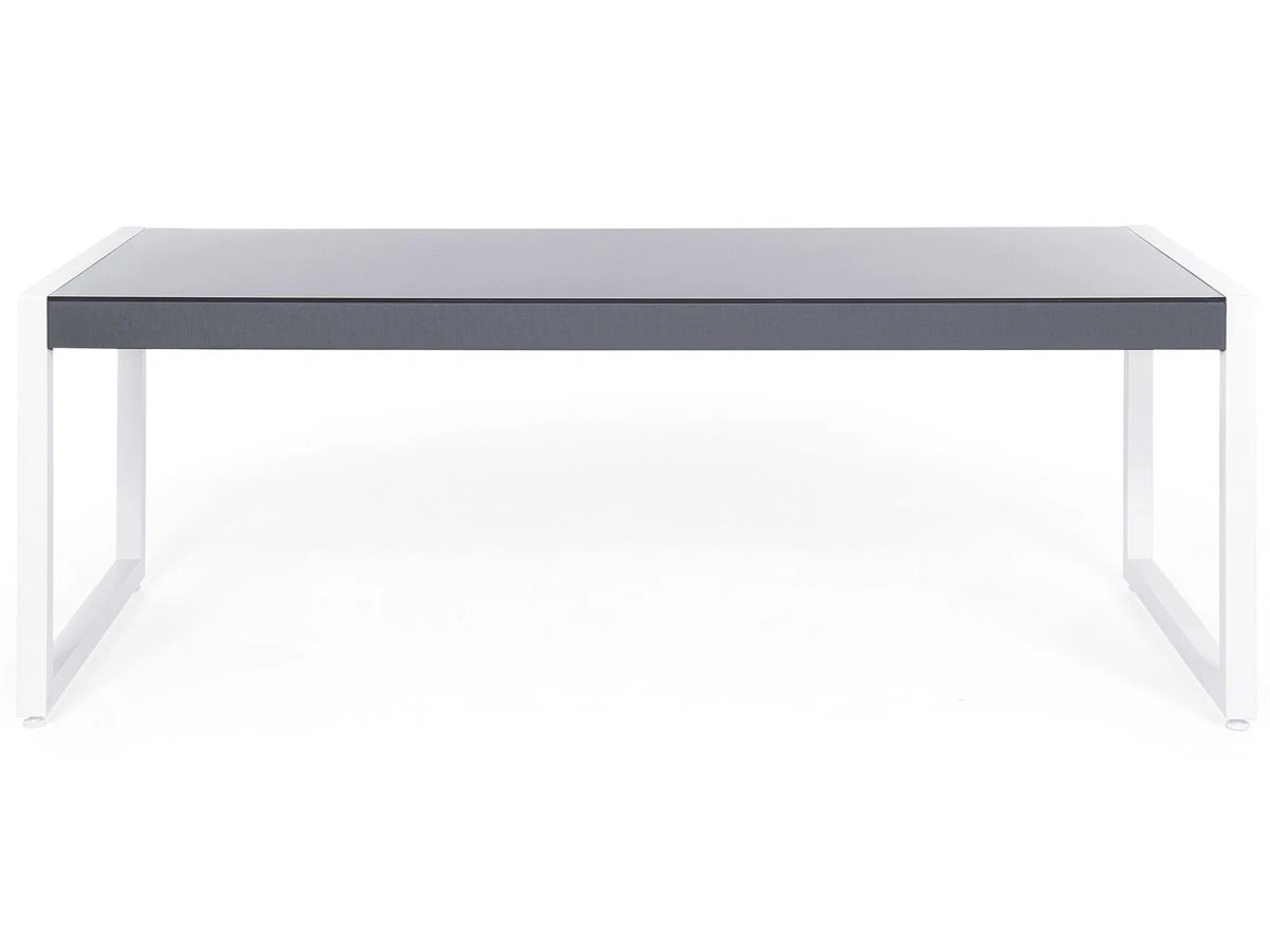 Mesa De Jardín De Metal Gris/blanco Crema 210 X 90 Cm BACOLI - Imagen 4