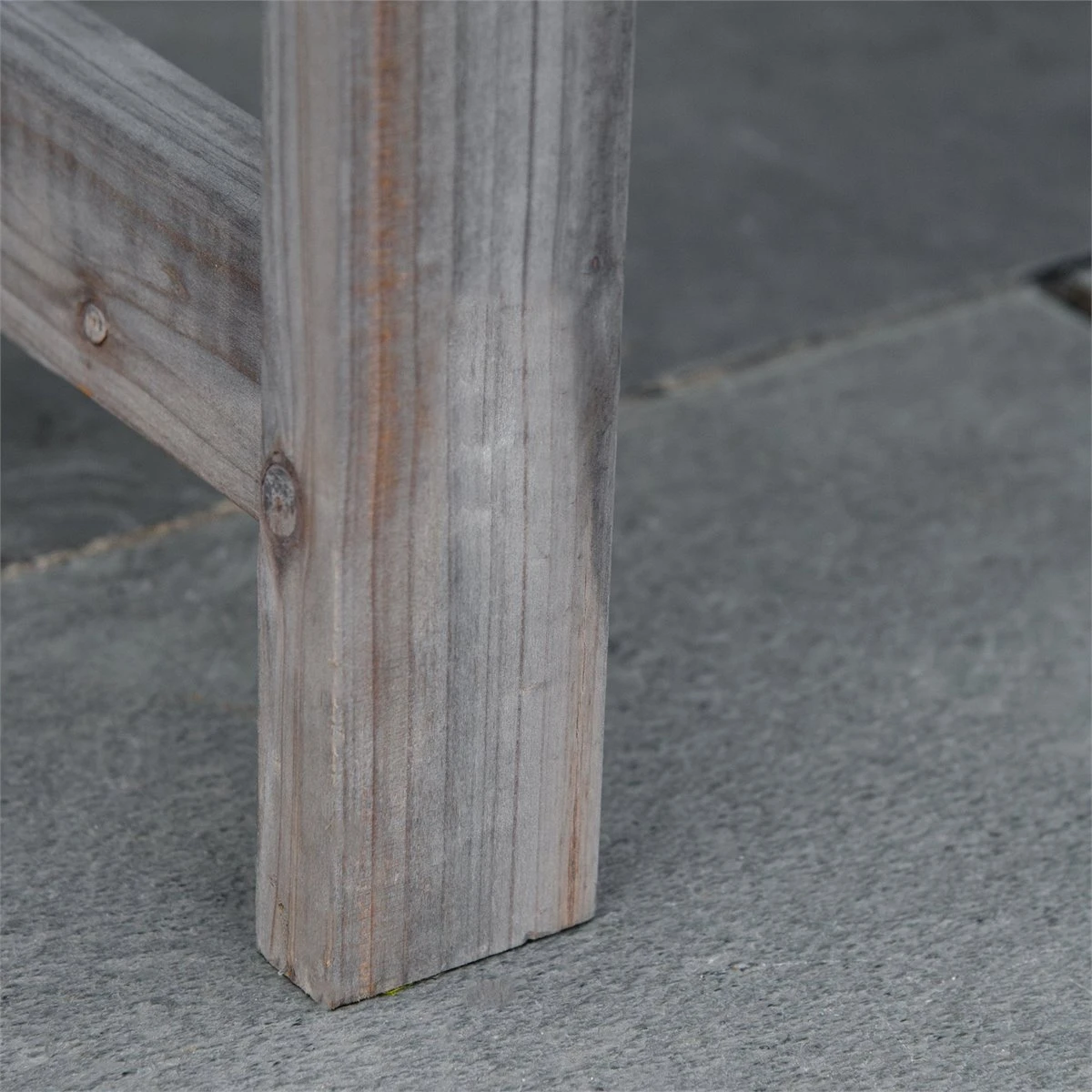 Outsunny Banco De Jardín De 2 Plazas Banco Listones De Madera Con Respaldo Y Reposabrazos Para Terraza Balcón Patio Exterior Carga 320 Kg 140x50x85 Cm Gris - Imagen 10