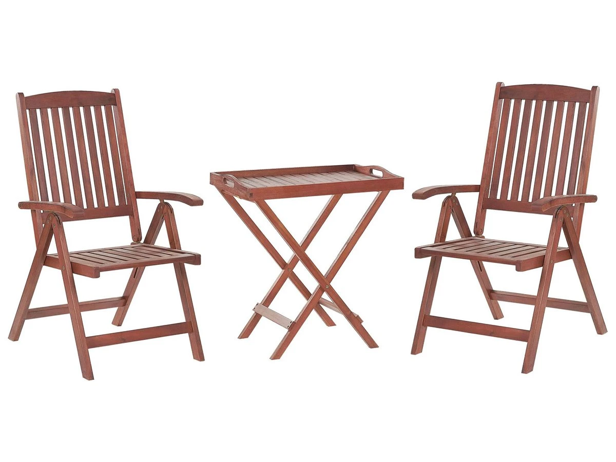 Conjunto De Balcón De Madera De Acacia Oscura TOSCANA - Imagen 2