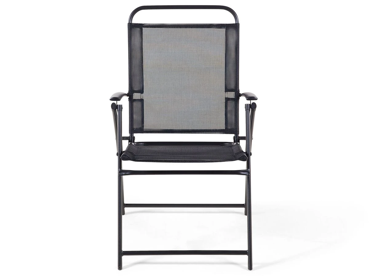 Conjunto De 6 Sillas De Jardín De Metal Negro LIVO - Imagen 8