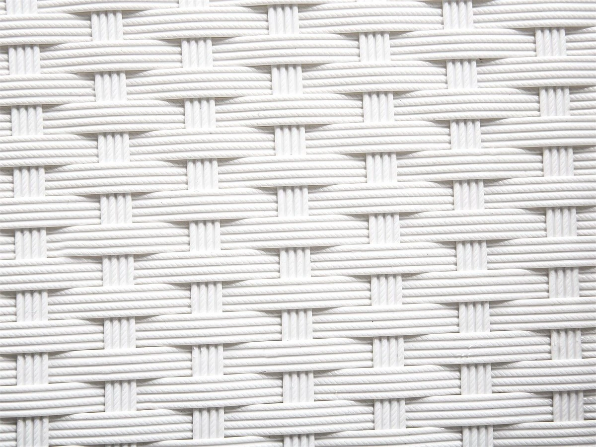 Mesa De Jardín De Ratán Blanco 220 X 100 Cm ITALY - Imagen 9