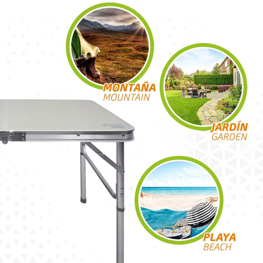 Mesa Plegable Camping Con 2 Taburetes Aktive - Imagen 5