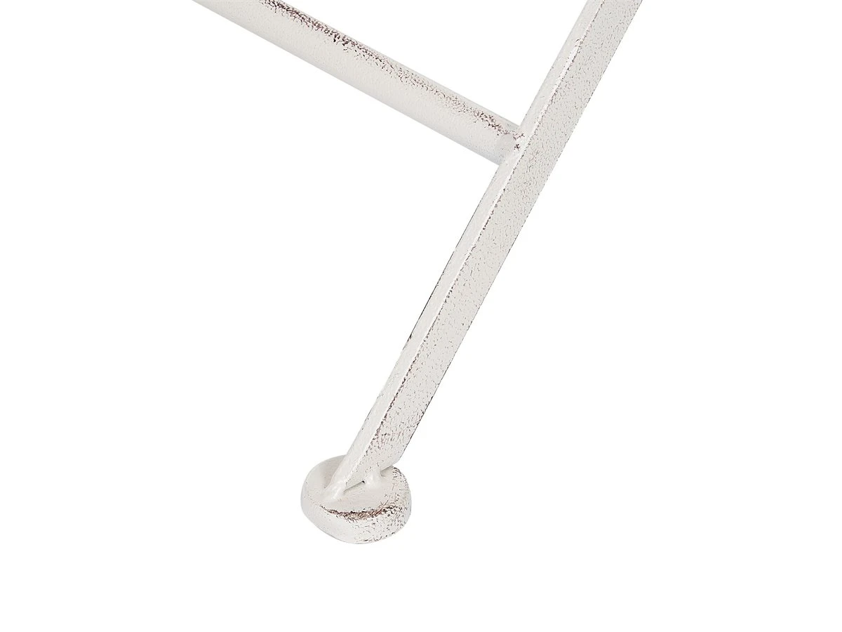 Mesa De Balcón De Metal Blanco Crema ø 70 Cm SCAFA - Imagen 6