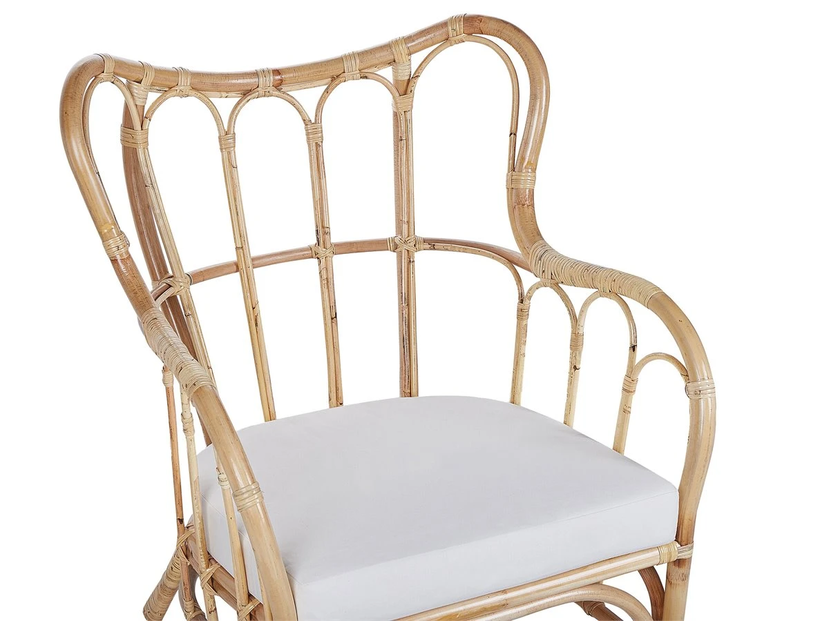 Conjunto De Jardín 4 Plazas De Ratán Natural/beige Crema BRINDISI - Imagen 12