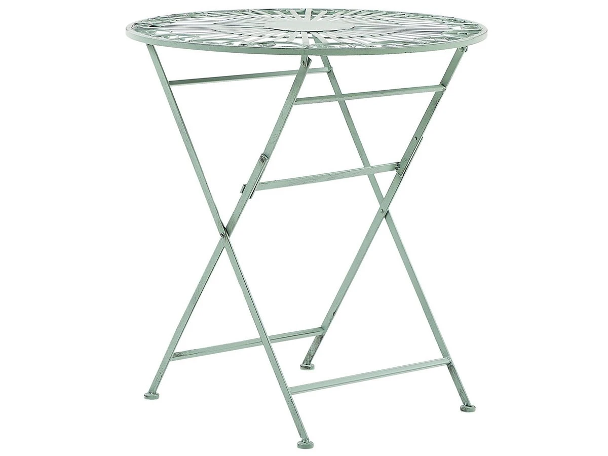 Mesa De Jardín De Metal Verde Claro ⌀ 70 Cm TRENTO - Imagen 2