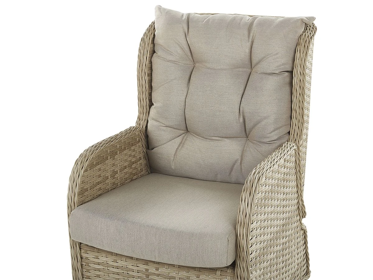 Conjunto De Jardín En Ratán Sintético Beige PONZA - Imagen 8