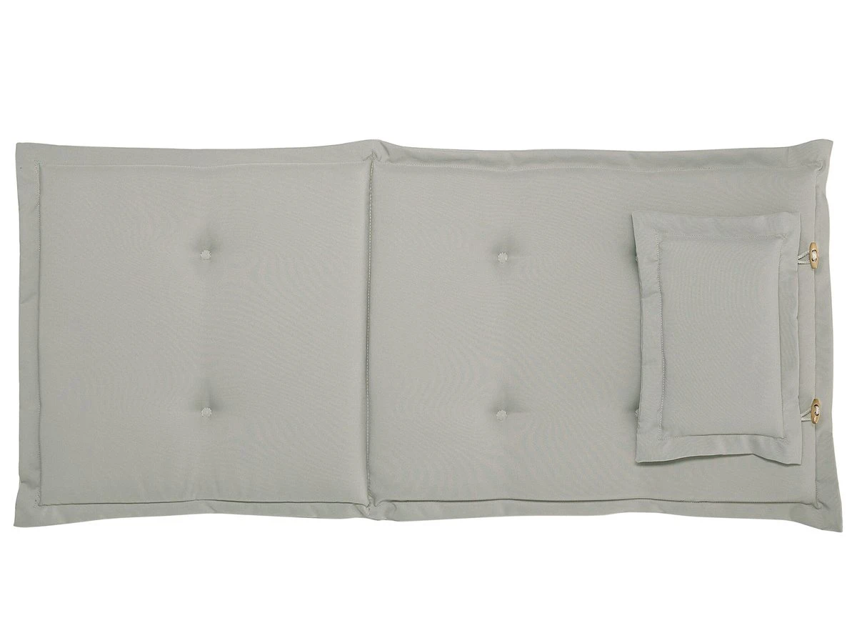 Conjunto De 2 Sillas De Jardín De Madera De Acacia Con Cojines Gris/beige TOSCANA - Imagen 10