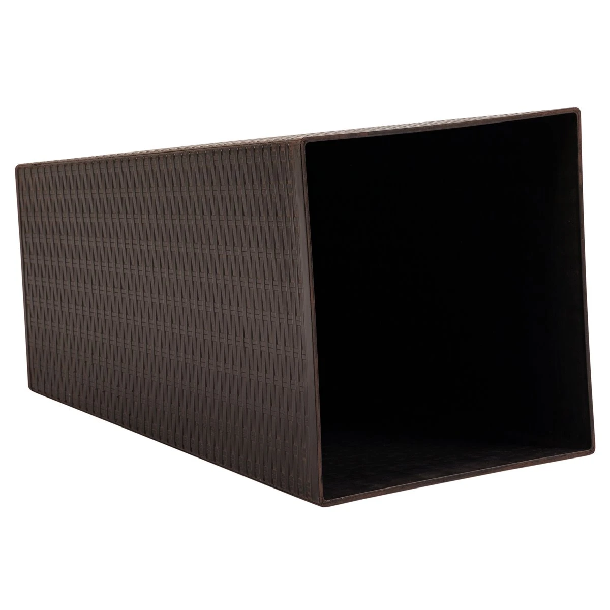 Outsunny Conjunto De 3 Macetas Cuadradas Para Plantas Flores 3 Maceteros Con Efecto De Símil Ratán Para Jardín Terraza Interior Y Exterior 36,5x36,5x61 Cm Marrón - Imagen 6