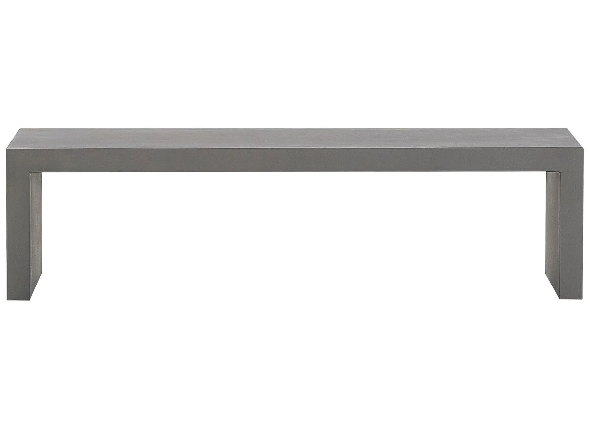 Conjunto De Jardín De Cemento Reforzado Mesa Y 2 Bancos Con Forma De U Gris TARANTO - Imagen 9