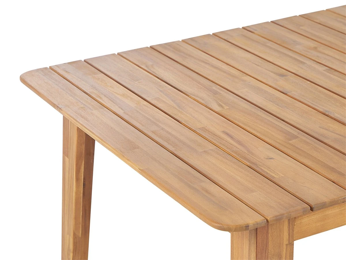 Mesa De Comedor De Madera De Acacia Clara 180 X 90 Cm FORNELLI - Imagen 6