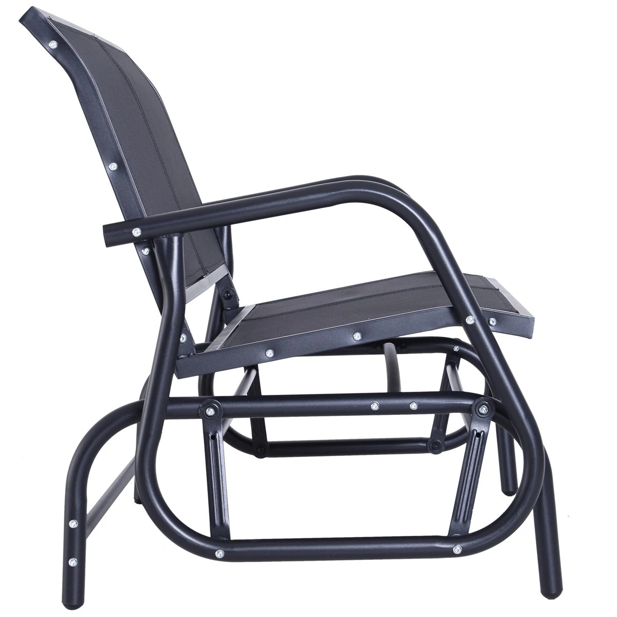 Outsunny Banco Balancín Tipo Silla Oscilante De Jardín O Patio Con 2 Plazas 120x70x85 Cm Metal Y Tela Texteline - Imagen 9