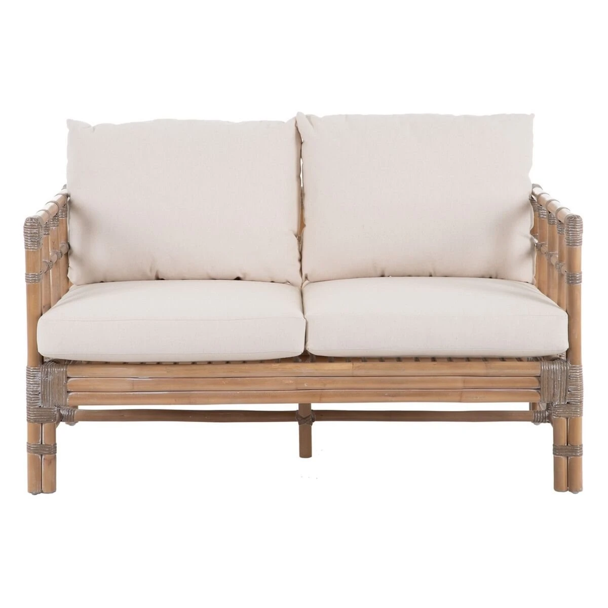 Sofá 127 X 73 X 64 Cm Natural Ratán - Imagen 2