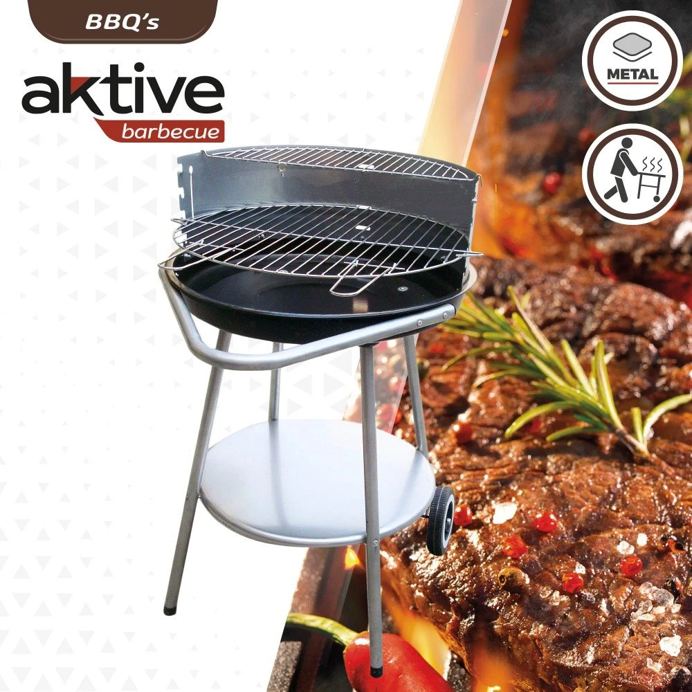 Barbacoa Redonda Portátil 4 Alturas Aktive - Imagen 2